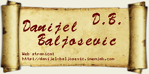 Danijel Baljošević vizit kartica